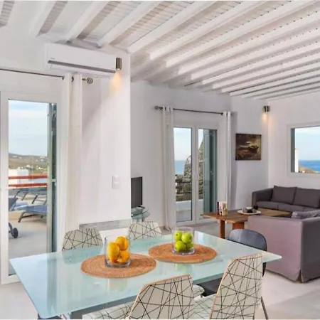 Luxury White W Private Pool In Mikonos Vila *